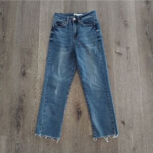 YMI Anklet High Rise / Dream Fit Straight Leg Distressed Jeans 7/28